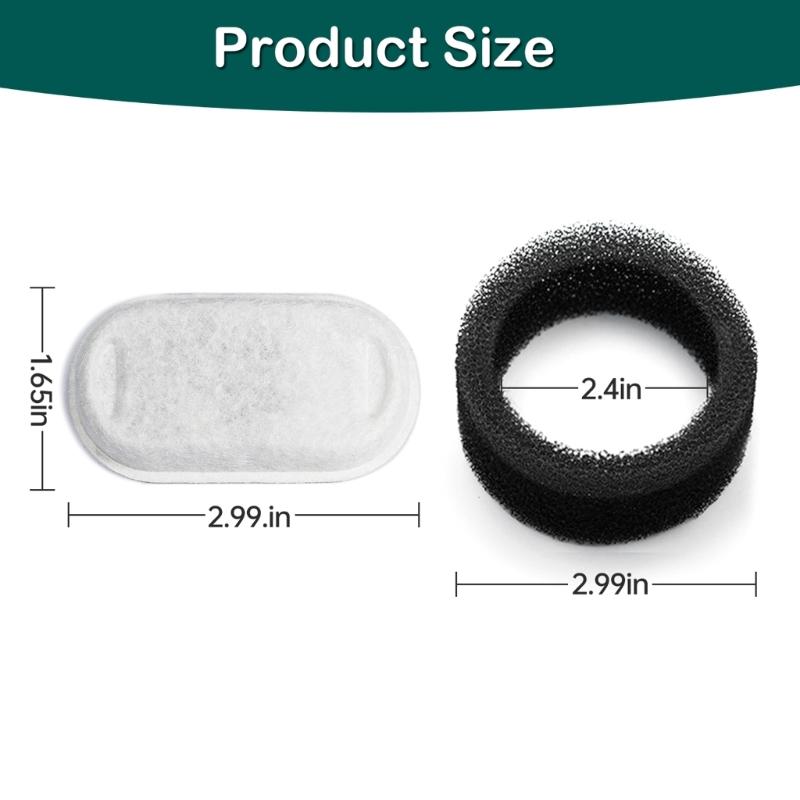 Cat Water Fountain Replacement Activated Carbon Filter for Replaced Filter Flower for Pet Dogs Round Drinking Fountain