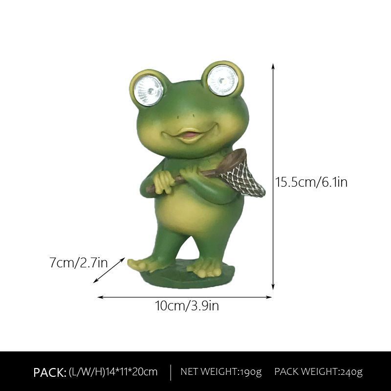 Outdoor Frog Garden Statue Decor for Outside Yard Ornament for Porch Patio Balcony Lawn Shelf Gardening Gifts Statue