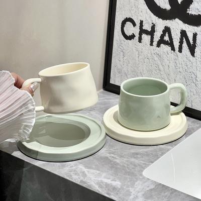 Cream Style Coffee Cup  Ceramic High Appearance Level  Exquisite and High End Afternoon Tea Mug  Home Couple Cups