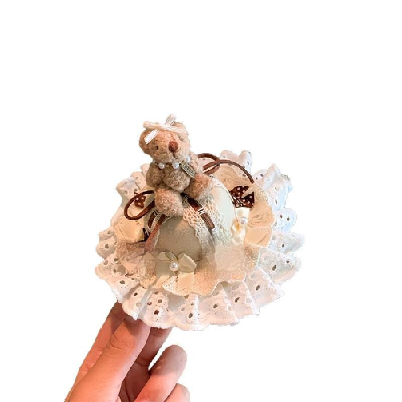 Cute Pink Cherry Cake Hat Hairpin Girl Heart Party Atmosphere Photo Decoration Props Birthday Headdress Gift