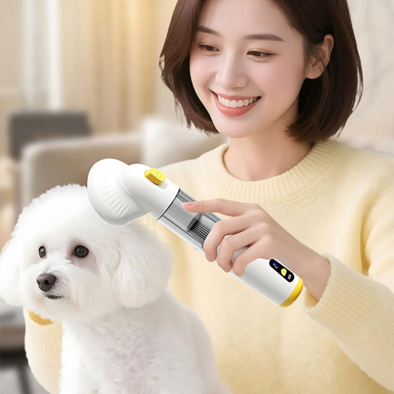 Advanced Pet Hair Removal Tool Combines Suction Technology And Grooming Brush To Reduce Shedding Detachable Dust Cup