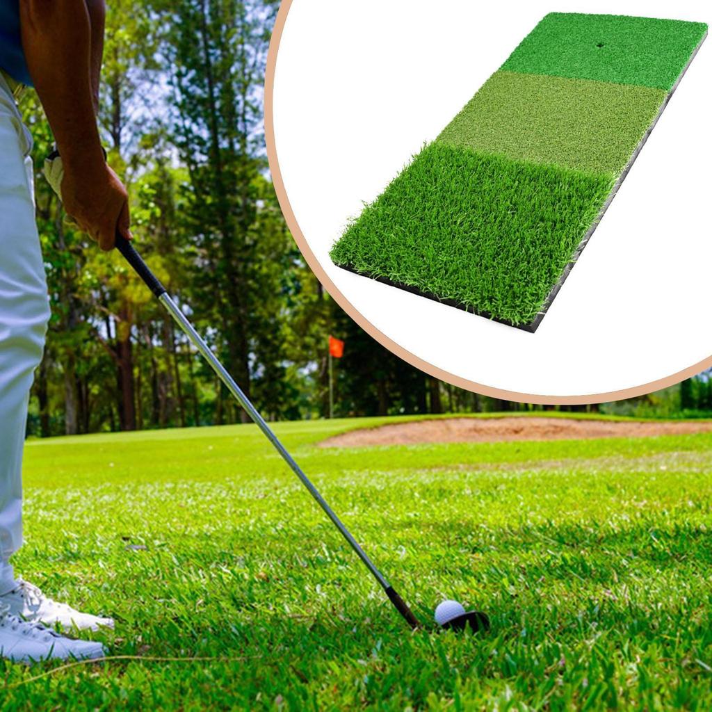 Golf Hitting Mat 3 in 1 Swing Putting Improve Skills PP Turf Practice Training Aid for