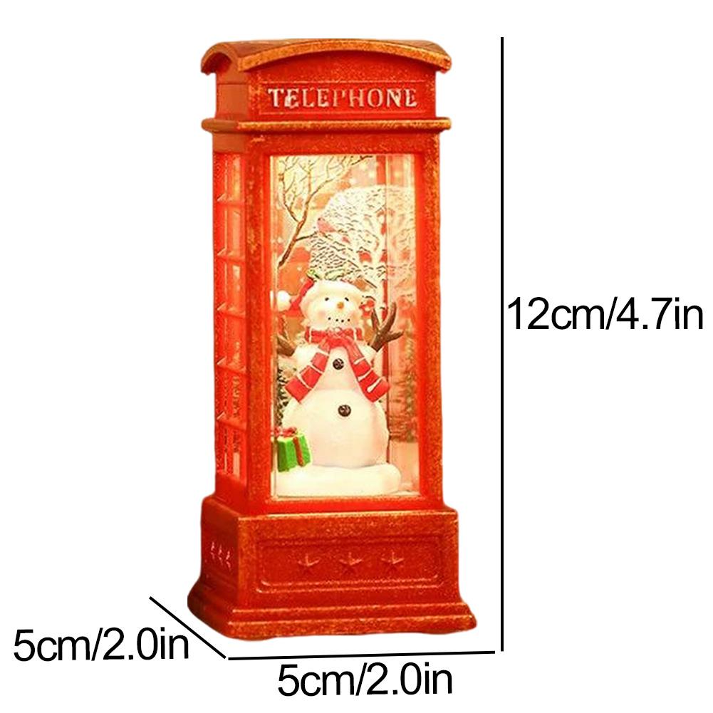 1 st Jultelesonbåsdekorationer, Vintage Julbelysning, Julgransstil Lykta Dekorationer Skåp Öppen spis