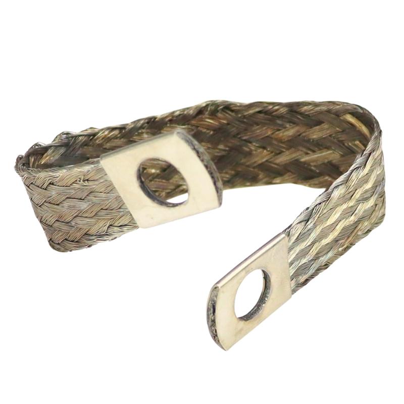 Ground wire mesh FI-10mm length 210mm copper braid universal nickel plated premium ELMOT