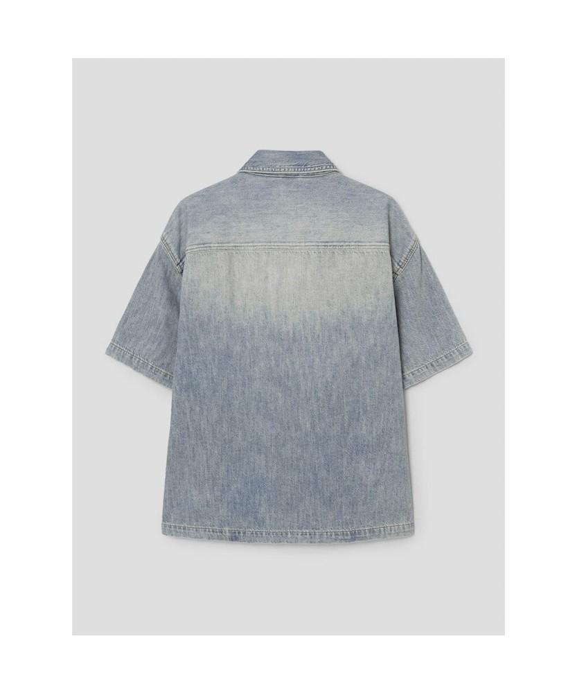 8seconds Natural Slub Short Sleeve Denim Shirt Blue