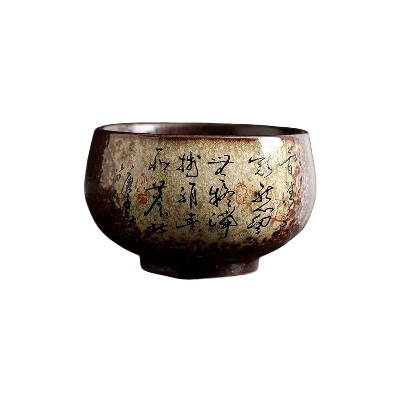 Originaler Erz-Retro-Meister Grobe Keramik Teetasse Ofenrenovierung Teetasse Groß Einzelne Keramik Haushalt Kung Fu Tee-Set Einzelne Tasse