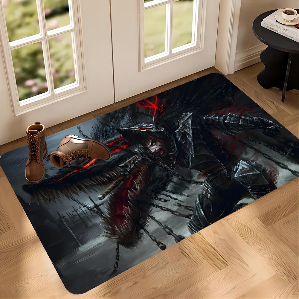 Berserk Comics Cool Bathroom Mat Anti-slip Absorb Water Long Strip Cushion Bedroon Mat Welcome Doormat 40x60cm 16x24 inch