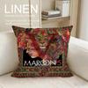 Music Maroon  Cushion Cover Pillowcase Set Pcs X X Breathable Washable Sofa Cushion Cover