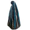 Sauna Hat Felted Wizard Black Blue Streaks