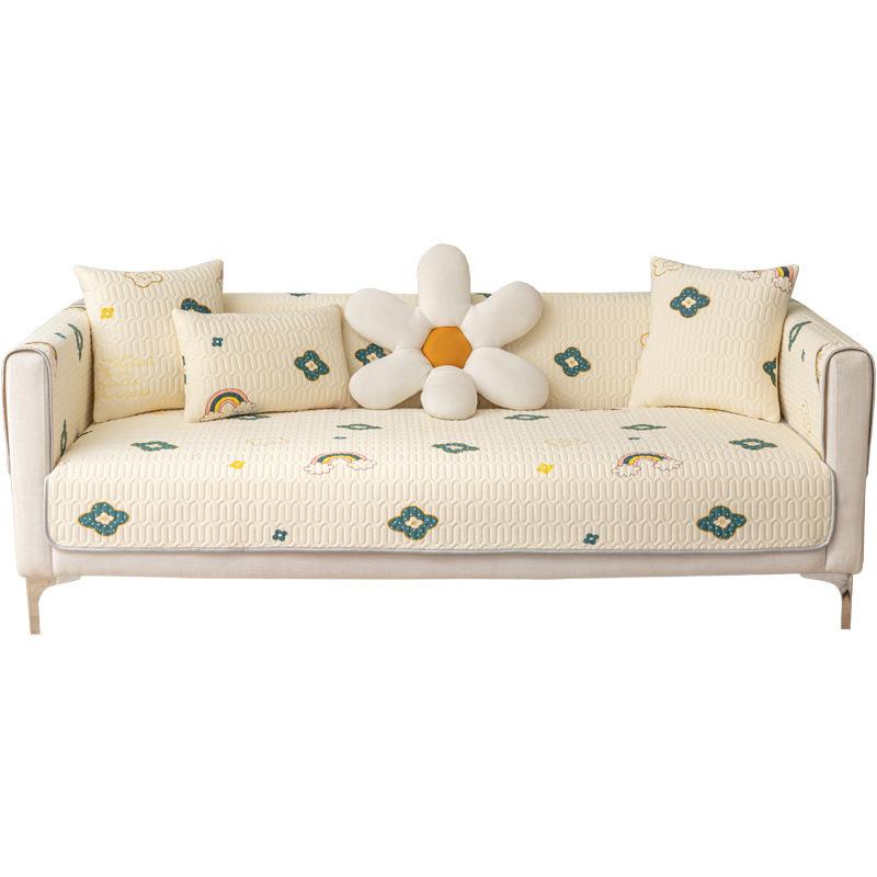 Latex Cool Silk Mat Sofa Cushion Summer Leather Non-slip Cushion Cover Cover Cloth Towel Universal for All Seasons