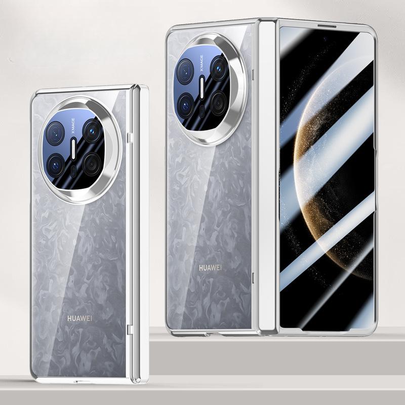 Suitable for Huawei Matex6 Mobile Phone Case Film Integrated Flip Plating Transparent All-inclusive Spring Hinge Center Shaft Anti-fall Sleeve