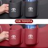 Suitable for Toyota Car Door Cup Holder, Rear Seat Cup Holder, Leather Storage, Corolla, Yaris, Prius, Camry, Auris Avensis Car