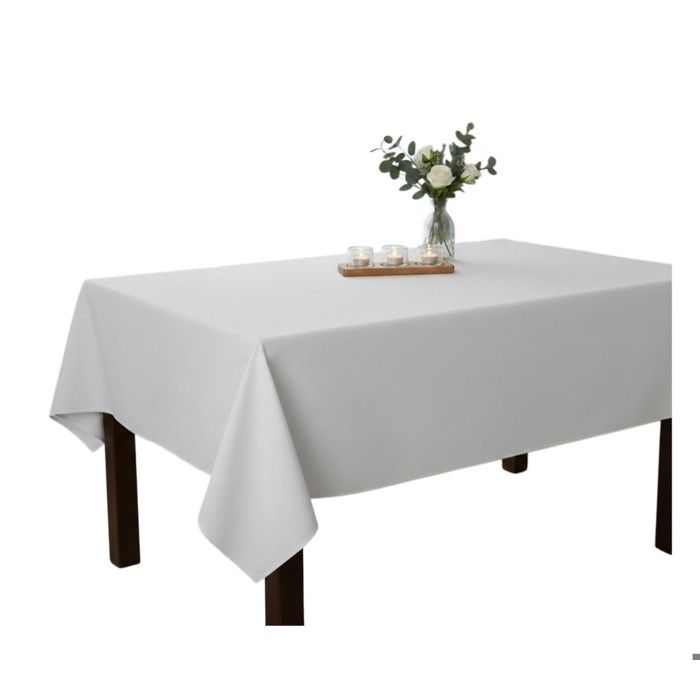 Nappe en polyester Essentiel 145 x 240 cm blanc