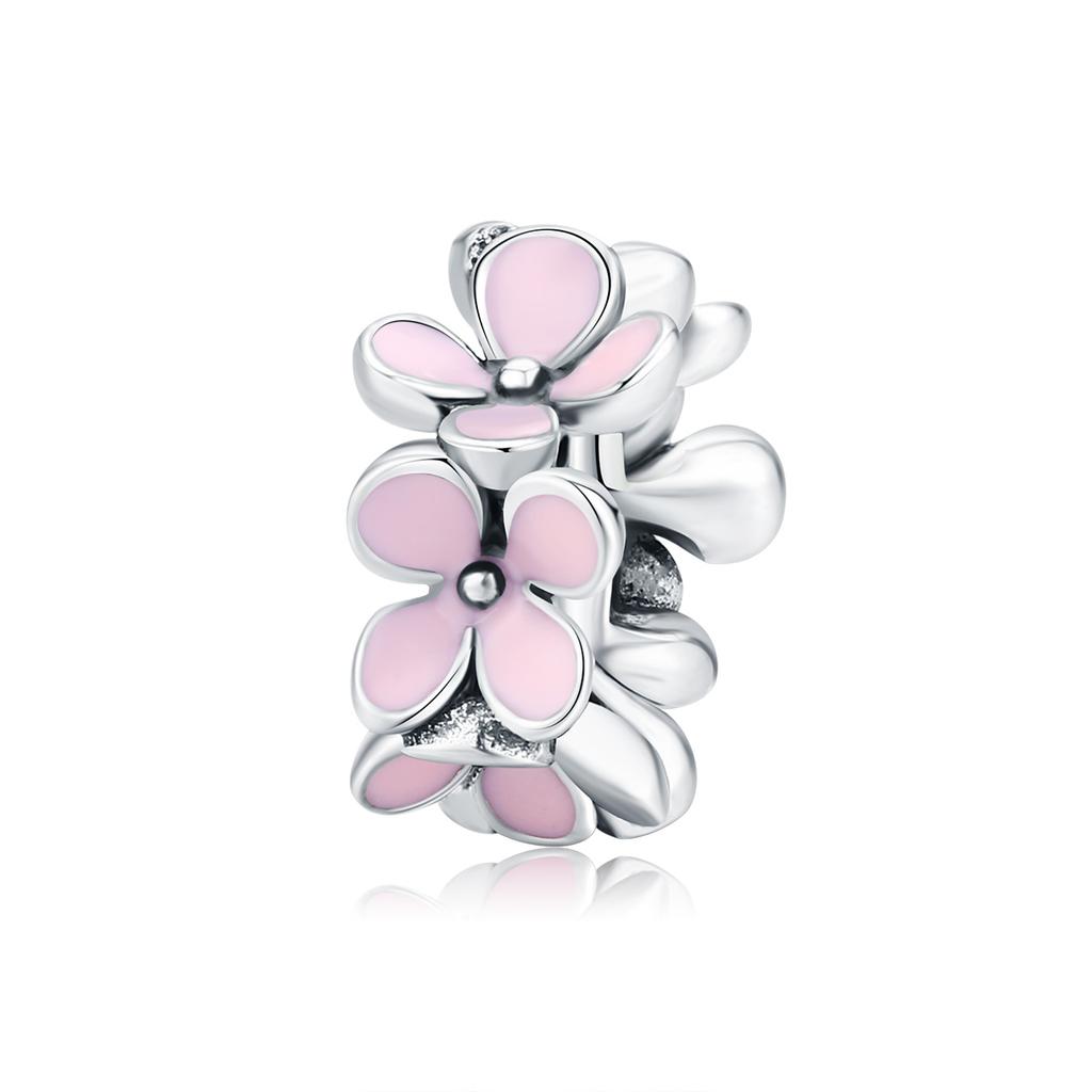 WOSTU 925 Silver Stopper Spacer Beads Cat Feather Round Charm Fit Bracelet Bangle DIY Jewelry Accessories