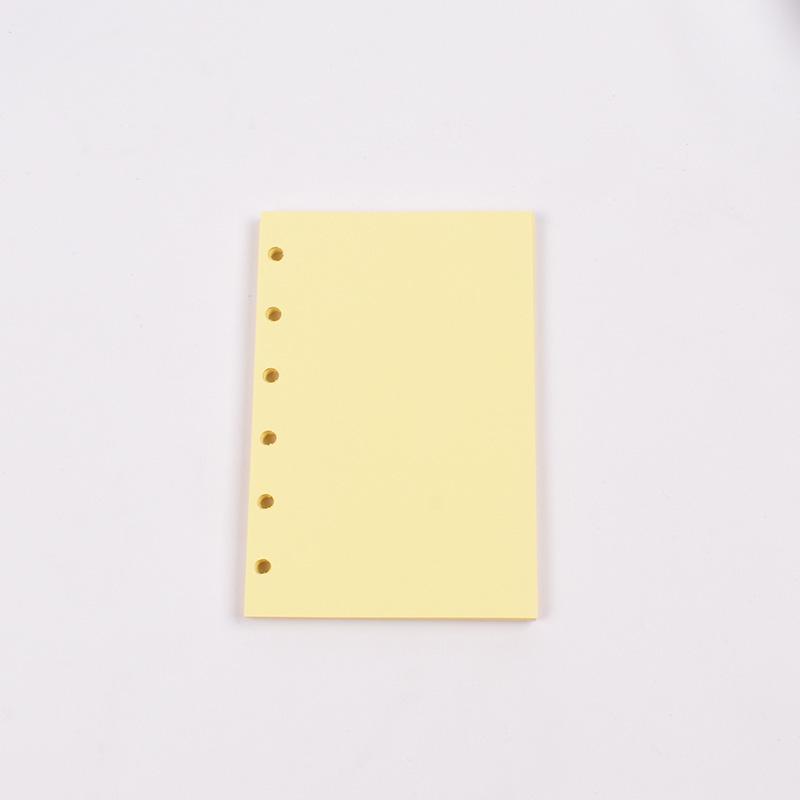 A7 Loose-leaf Colored Blank Refill Paper, 6-Hole Planner/Diary Inserts