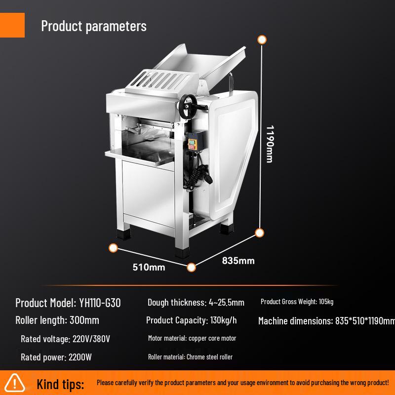 Kelaiheng Automatic Commercial Noodle Maker and Dough Press Machine for School and Canteen