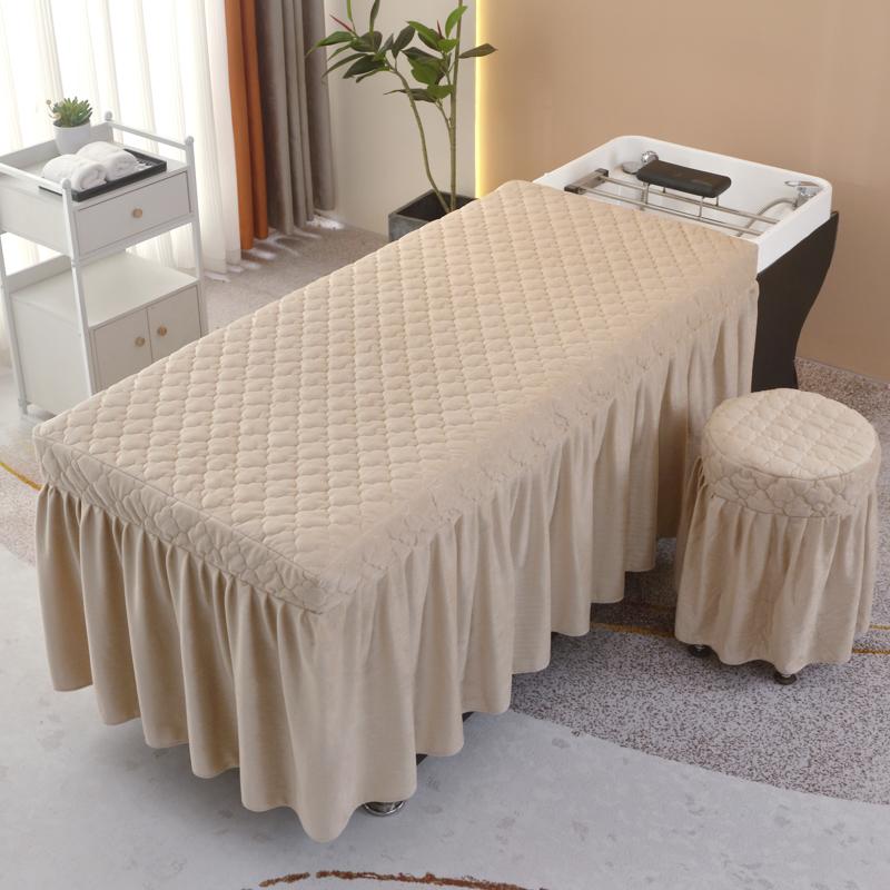 Beauty Salon Bed Skirt Hair-washing Bed Cover Massage Table Bed Cover Sheet Bedskirt SPA Treatment Table Cover