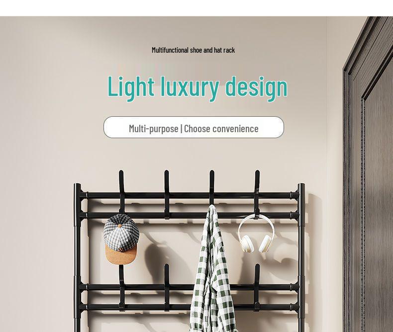 Multi-Layer Floor-Standing Shoe and Clothing Rack: Entryway Organizer