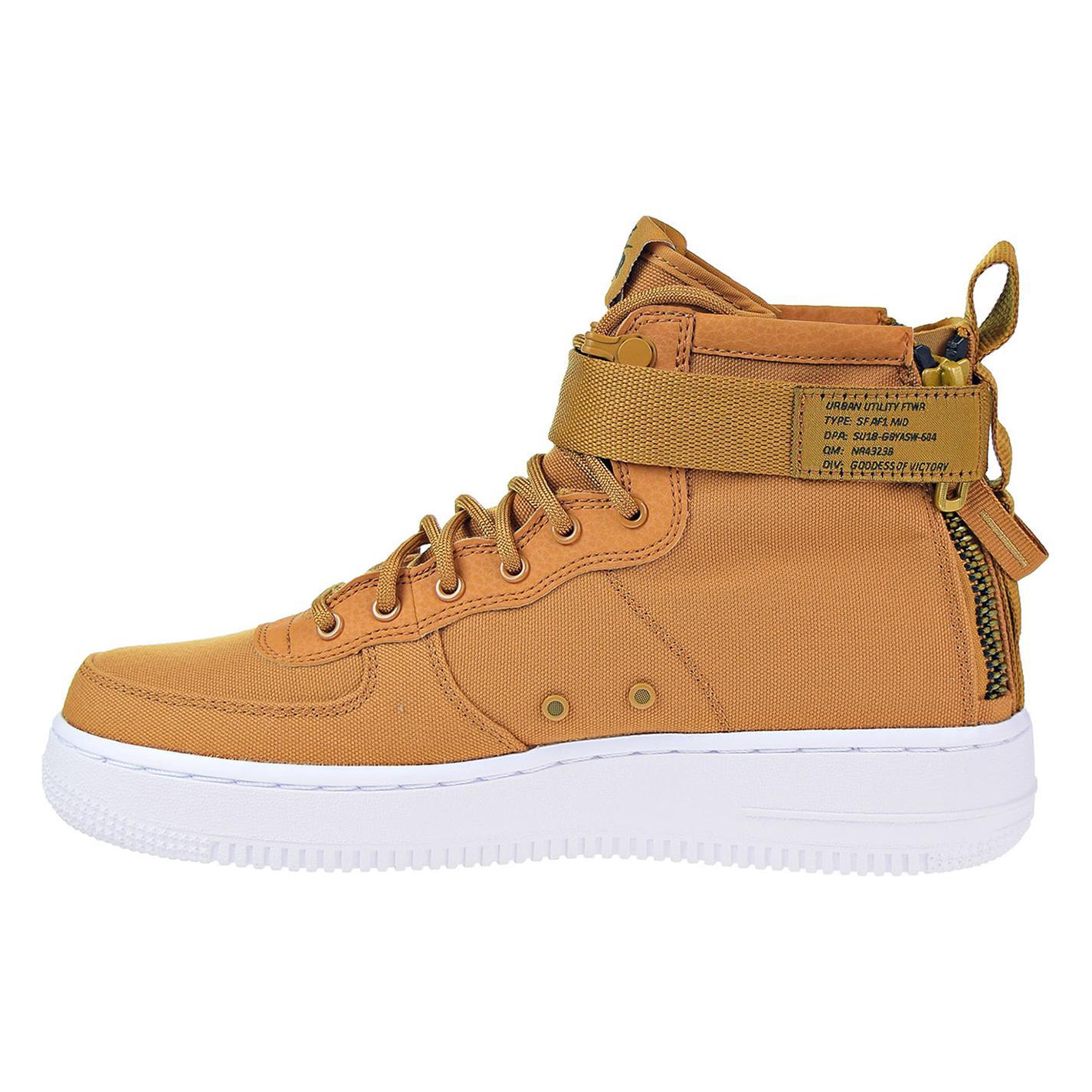 

New Nike Sf Air Force 1 Mid Desert Ochre GS AJ0424-700 39