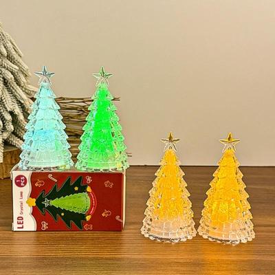 Nachtlicht Weihnachtsbaum Schmiedeeisen Für Schlafzimmer Zimmer Wohnzimmer Tischplatte Weihnachts-Festival Party Atmosphäre Deko