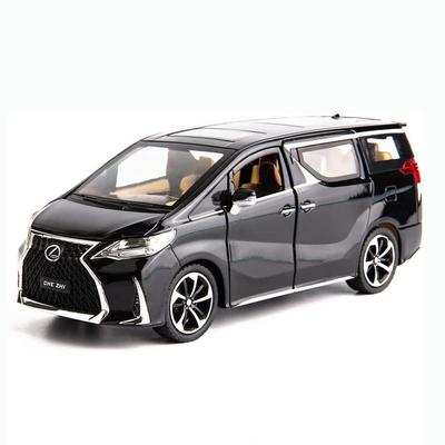 Modellauto 1/32 Lexus LM300, Legierung, zurückziehbares Metall-Spielzeugauto zum Sammeln, mit Licht und Sound, Spielzeugfahrzeug, Tür kann geöffnet werden