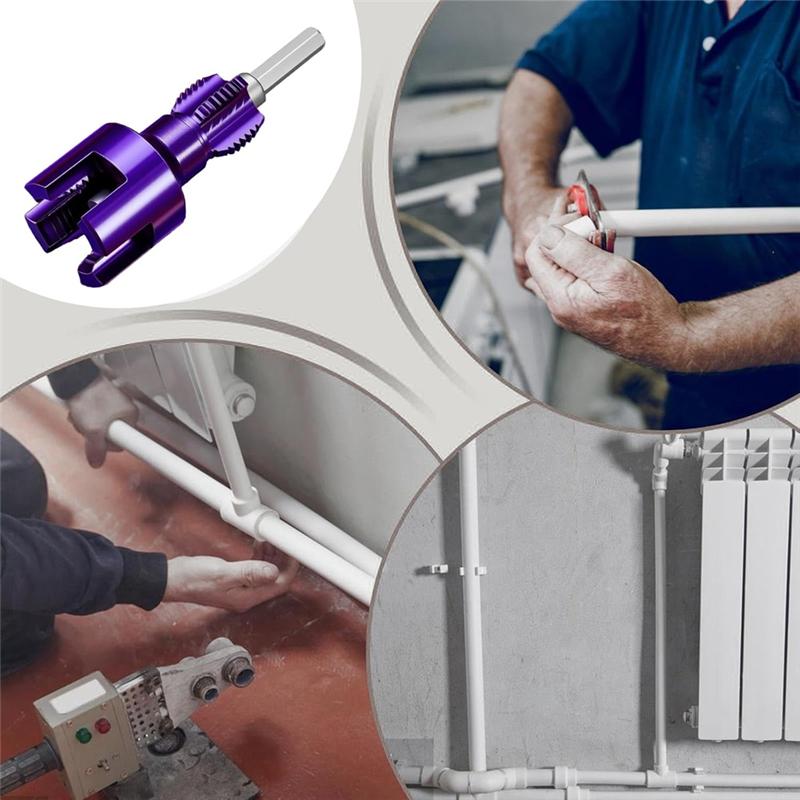 A25F-Internal& External Pipe Threading Tool, Integrated Internal And External Pipe Extractor Tool, For Garage For Basement Garde