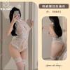 Sexy Underwear New Sexy Girl Small Chest Lace Beautiful Back Perspective One-piece Tights Free of Charge