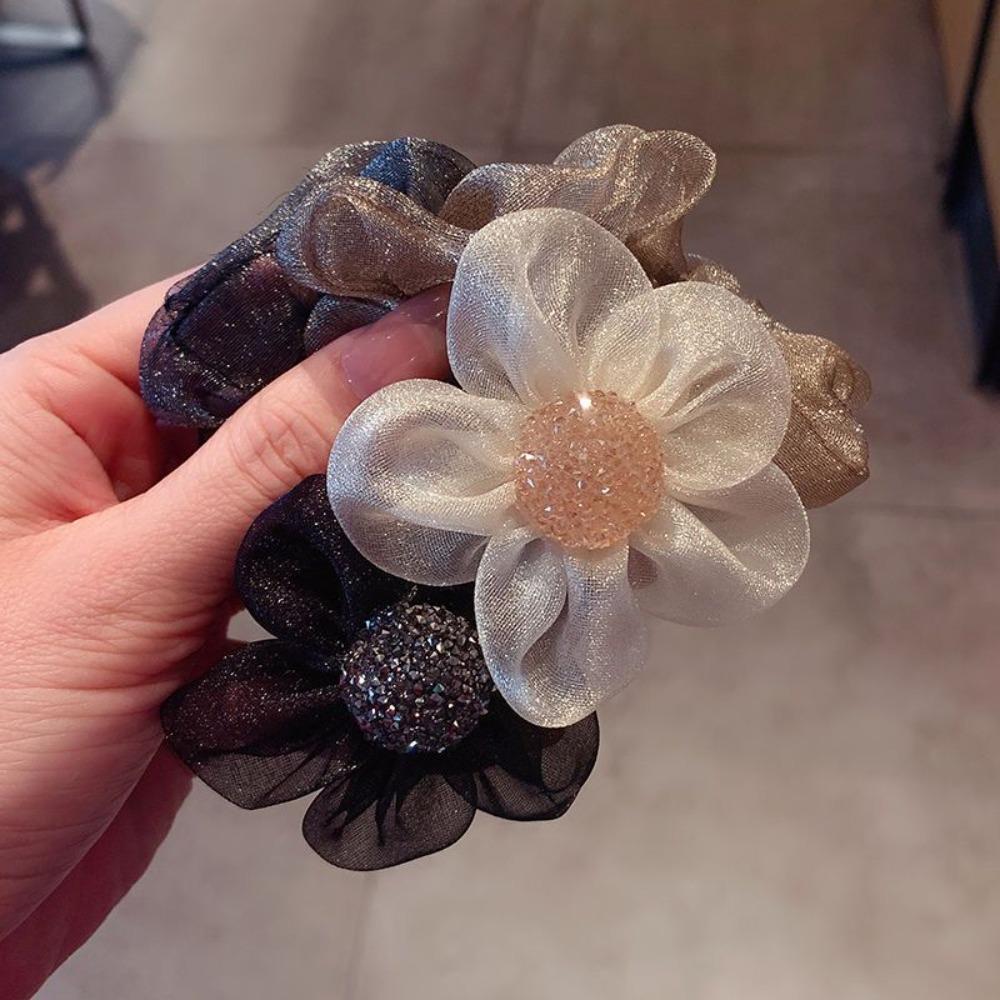 Elasticity Daisy Hair Rope Fold Flower Hair Rope Portable Sunflower Hair Ring