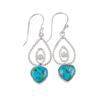 Blue Copper Turquoise Gemstone 925 Sterling Silver Jewelry Gift Earrings 2.00" EE-32-35