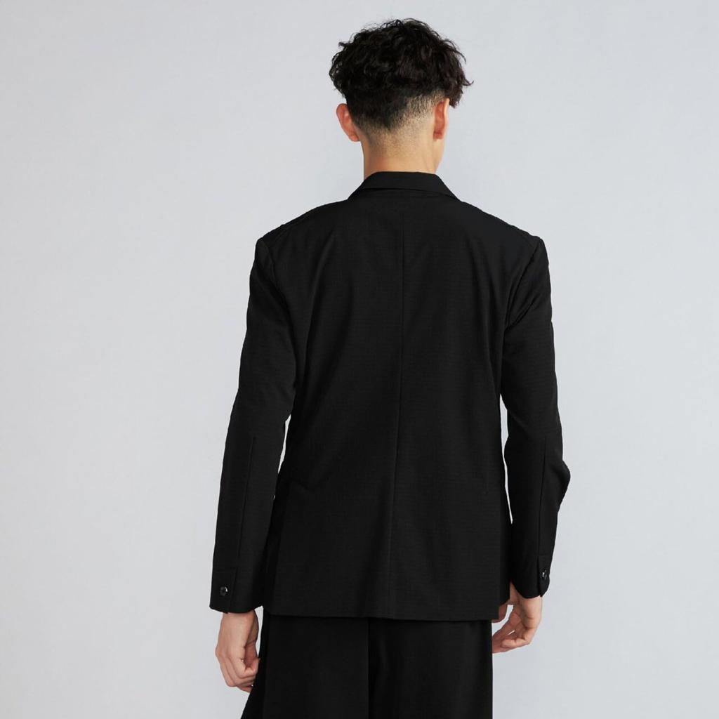 Mizuno Breath Thermo Outdoor Size M Jacket, Set-Up Jacket, Heat-Retaining Material, Water-Repellent, 4-Way Stretch, Men's, Black, (B2MEC512)