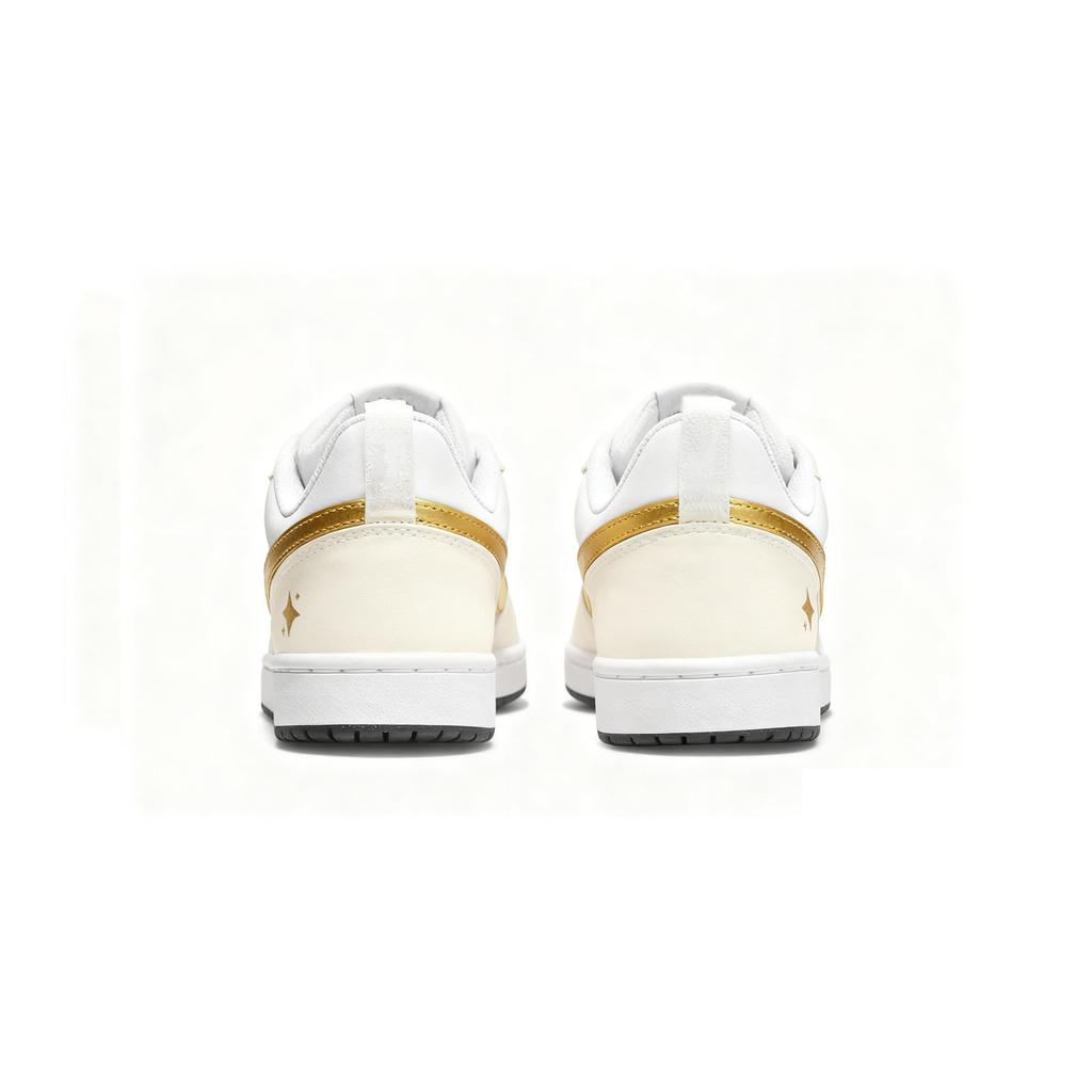 Nike Court Borough Skateboard Shoes Women's Low Top Gold/White/Yellow DV5456-104(Team619-)