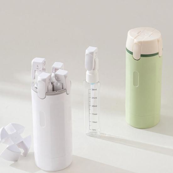1/2 Sady 120ML 4-v-1 Cestovní láhev Neprosakující Opakovaně použitelný Dávkovač na pleťové mléko, kondicionér, krém, šampon Přenosný Plnitelný Prázdný kontejner na toaletní potřeby