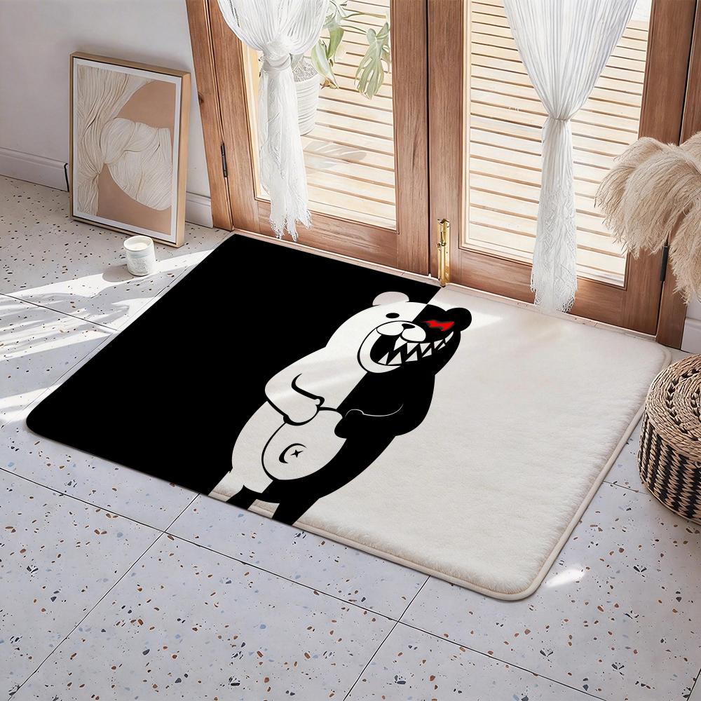 D Danganronpa Anime Game Floor Mat Eco  Flannel Doormat Non Slip Odorless Indoor Floor Rug Soft Short Plush Home Mat