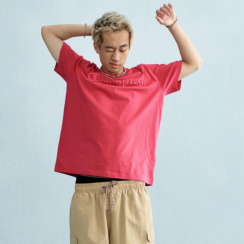 Champion 2025 Summer Embroidered Pure Cotton Couple Short Sleeve T-Shirt S 3860₽