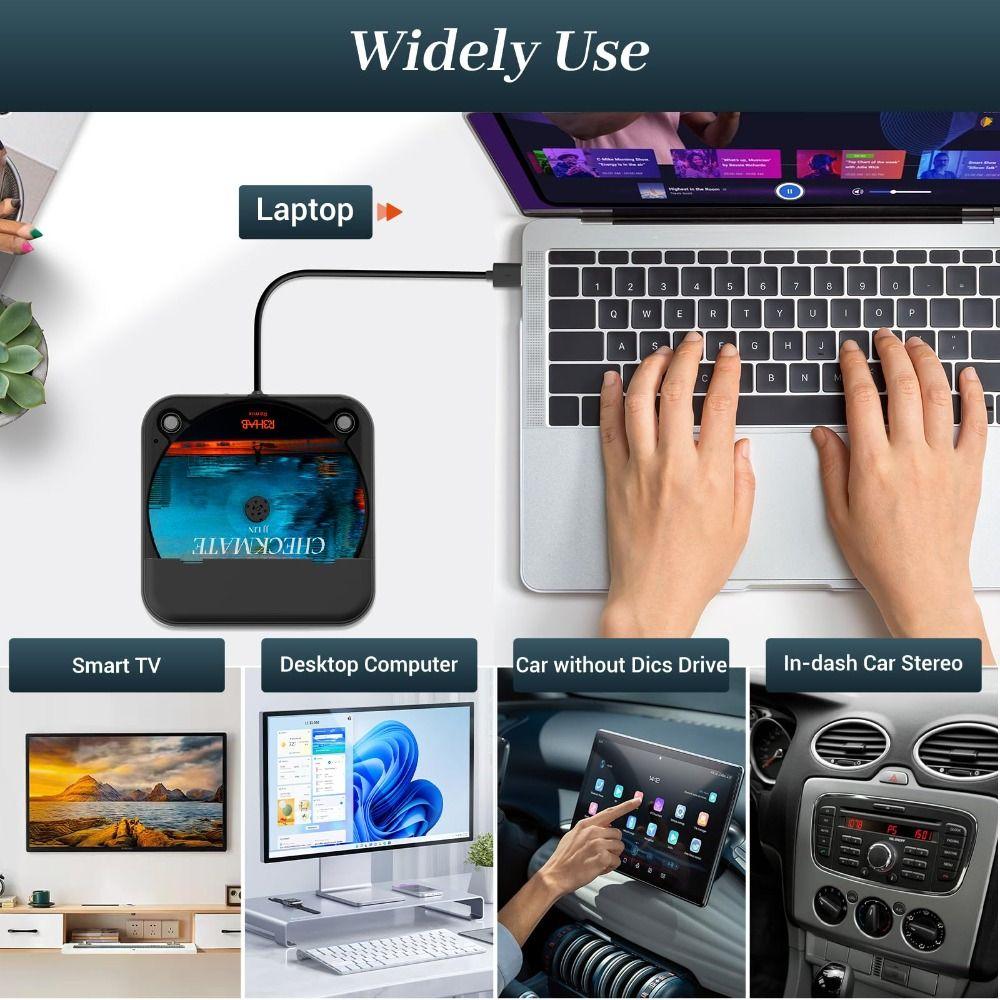 No Decoding Required Car Disc Player USB Port Disc Player For Car Stereo System