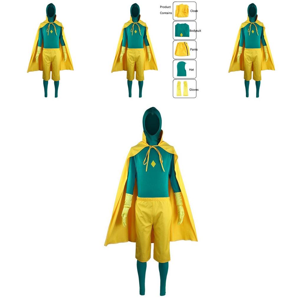 Wanda Vision Cosplay Jumpsuit Outfit With Cloak For Halloween