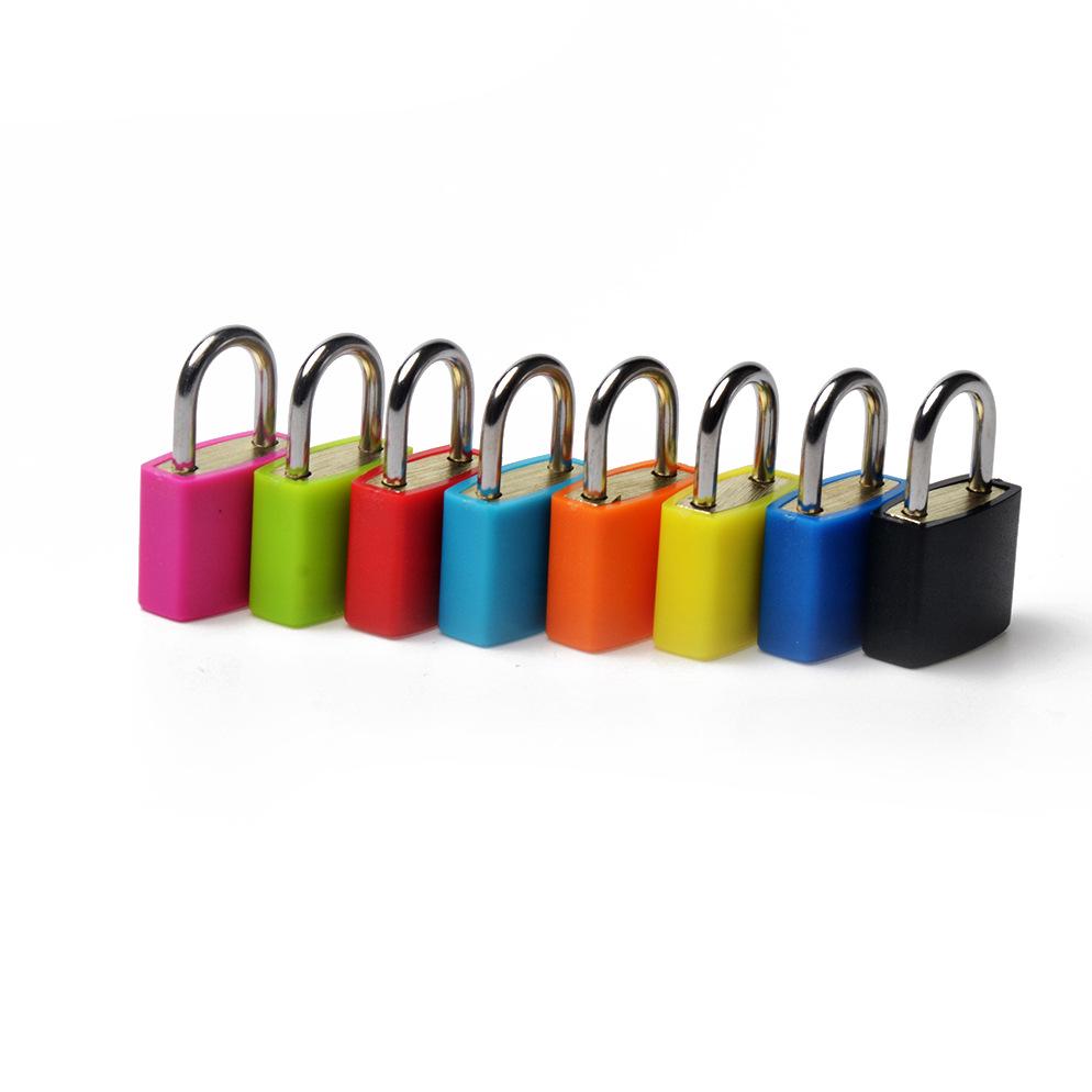 

20MM Color Plastic Padlock with Copper Cylinder for Suitcases, Bags, Dorms, and Cabinets.