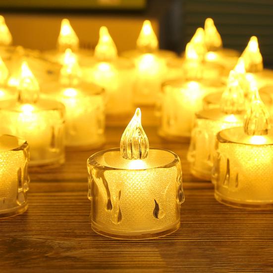 6Pcs/Set Electronic Candles Safe for Confession Lightweight LED Tea Light Flameless Candles Useful Night Illumination Romantic