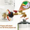 Upgraded Propane-Refills Elbow Adapter With Tank Gauge Safe Easy Refilling Brass Propane-Tank Adapter For Camping Stove