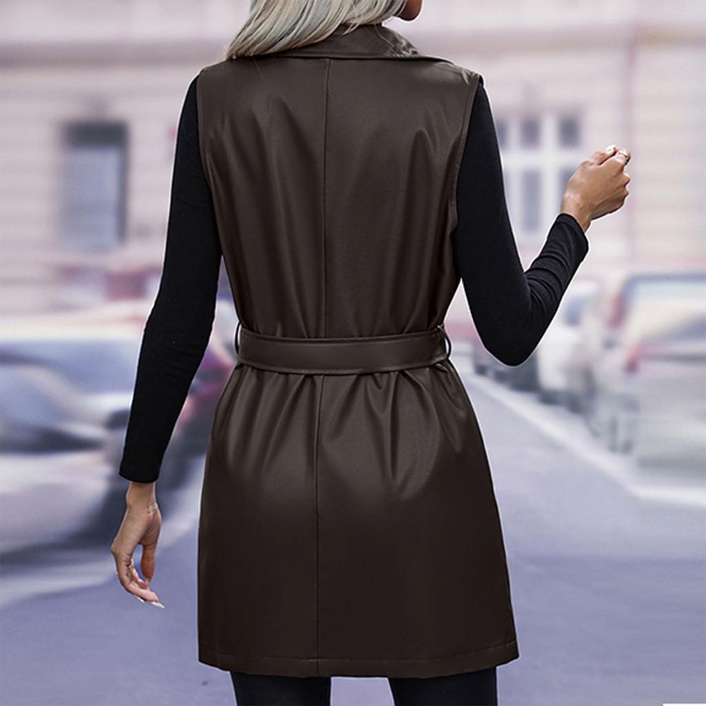 Women's Slim Fitting Jacket Women's Motorcycle Wear, Standing Collar Leather Jacket