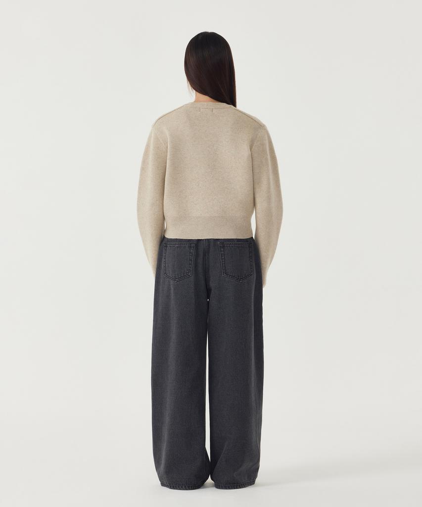 COVERNAT WOMAN Cooper Logo Knit Beige
