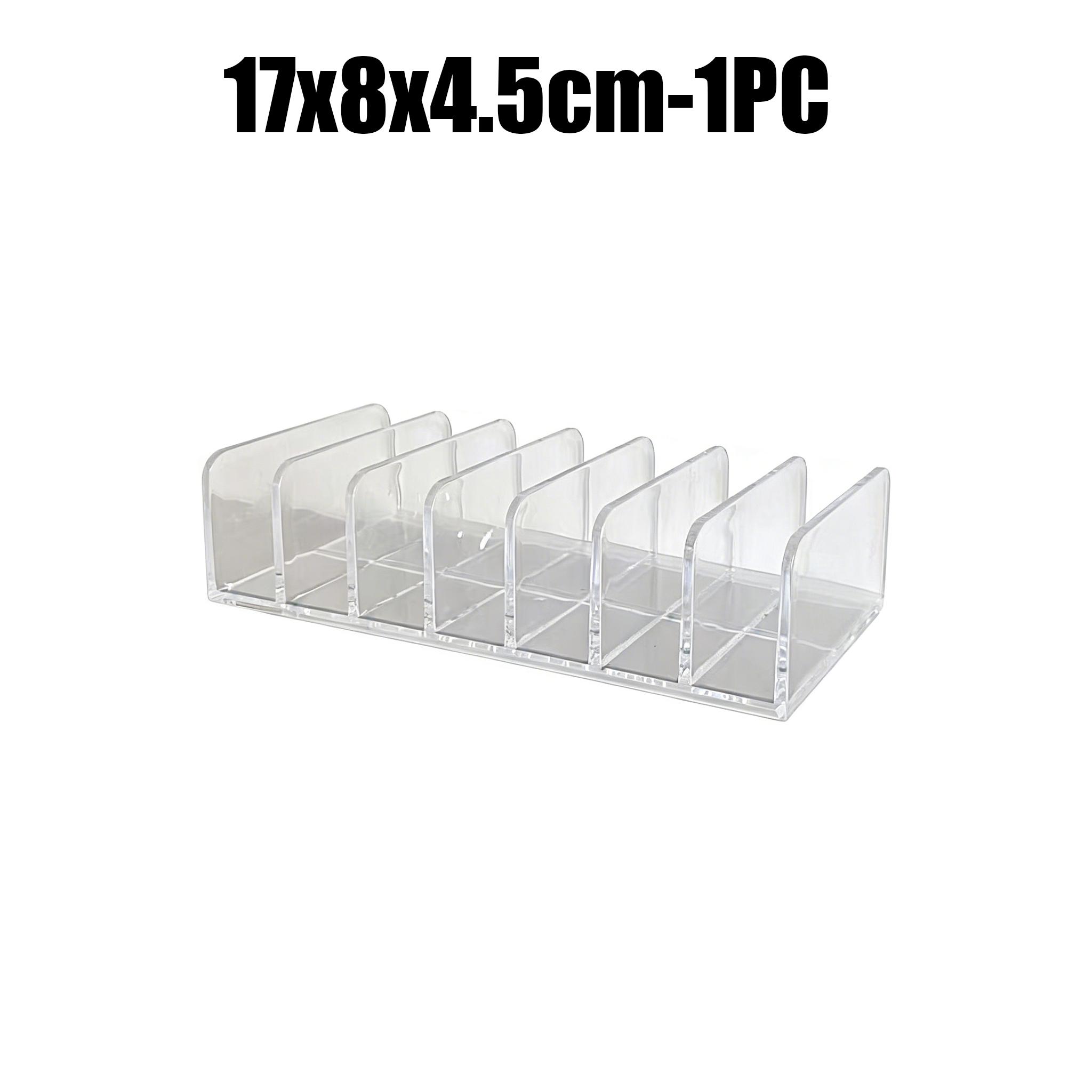 

7-Slot Transparent Plastic Hand Cream Organizer Multi-Functional Makeup Holder for Home Office Bathroom Dressing Table Sorting