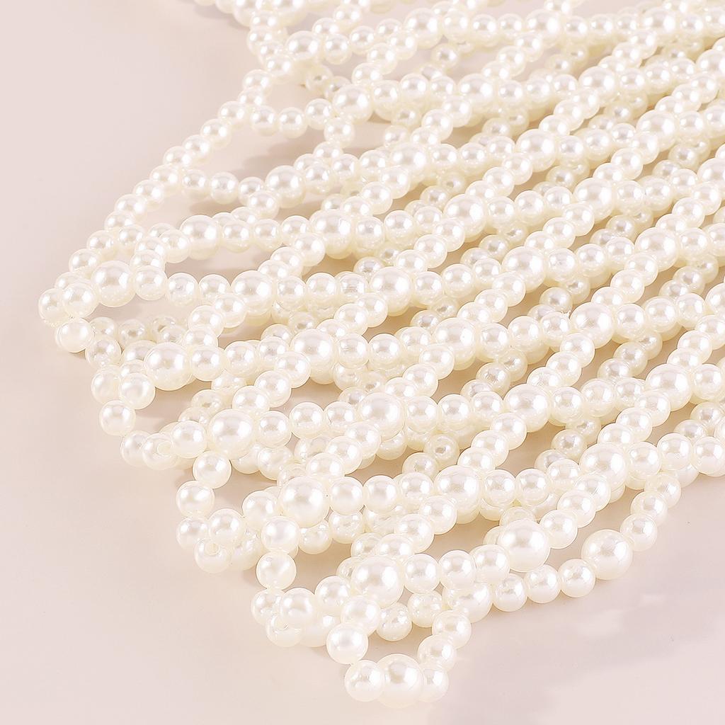 Fashion Hollow Pearl Suspender Chest Ornaments Simple Sexy Hand-woven Vest Body Chain