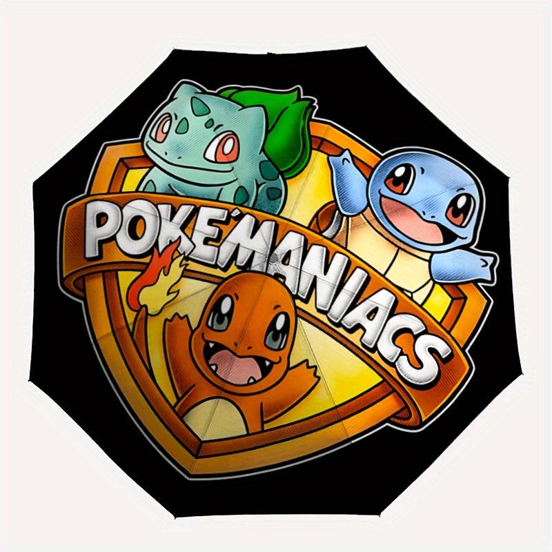 

PokeManiacs Pokémon Automatic Open/Close Umbrella, Portable 3-Fold Compact Umbrella for Men & Women, Perfect Gift for Birthday, Christmas Id