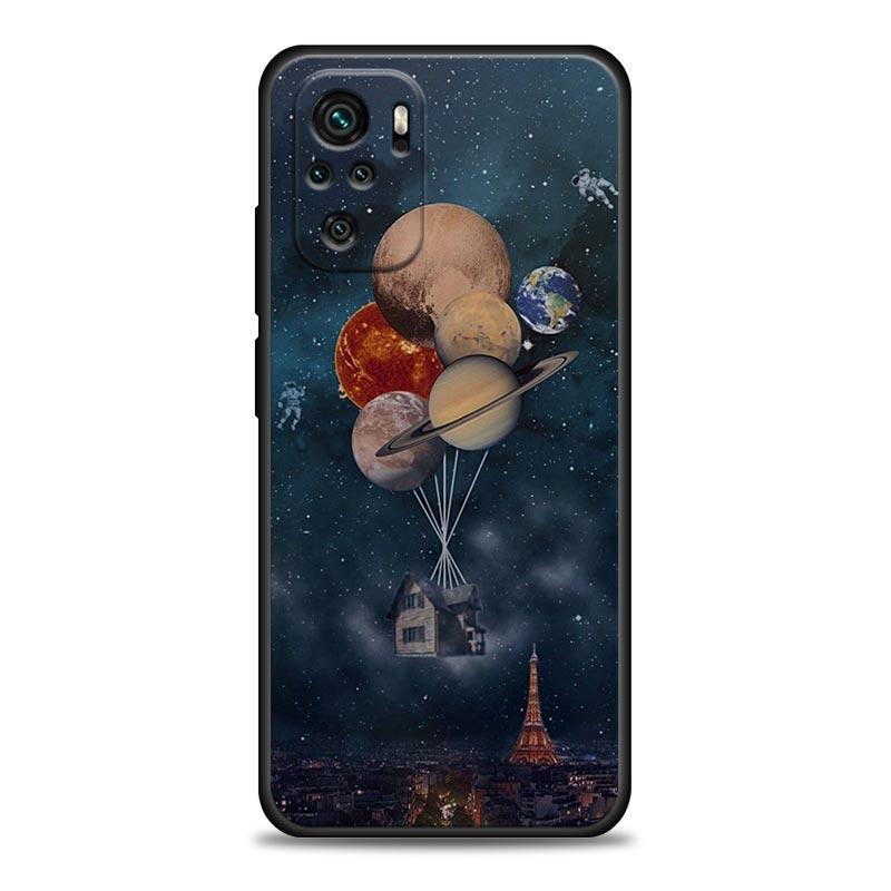 Himmel Weltraum Planet Mond Sterne Handyhülle Für Xiaomi Redmi Note 11 10 9 8 Pro 9S 8A 10S 11S Weiche Hülle Für Redmi Note 8Pro 10Pro
