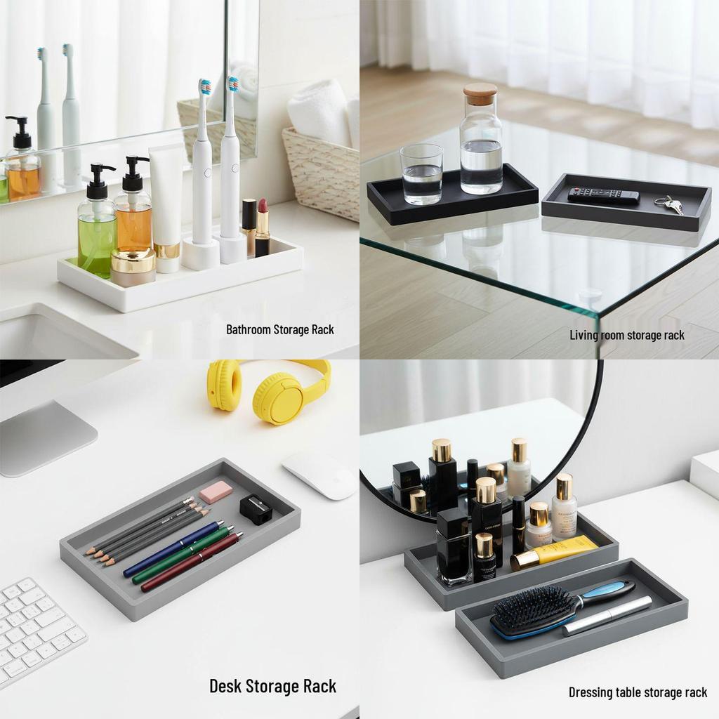 Nordic Style Marble Silicone Tray for Living Room, Bathroom, or Vanity