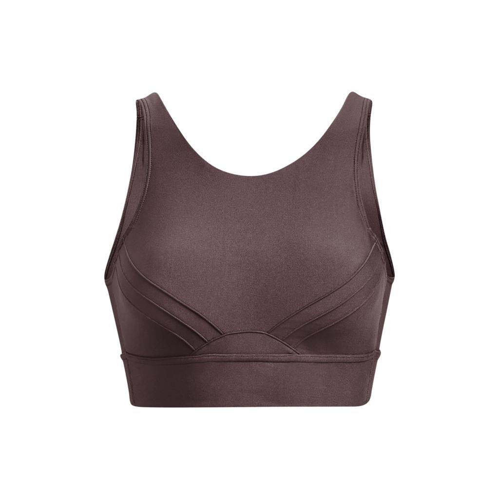 Under Armour Infinity Solid Fitted Pullover Medium Support Sports Bra Women Underwear Chestnut 1376883-057