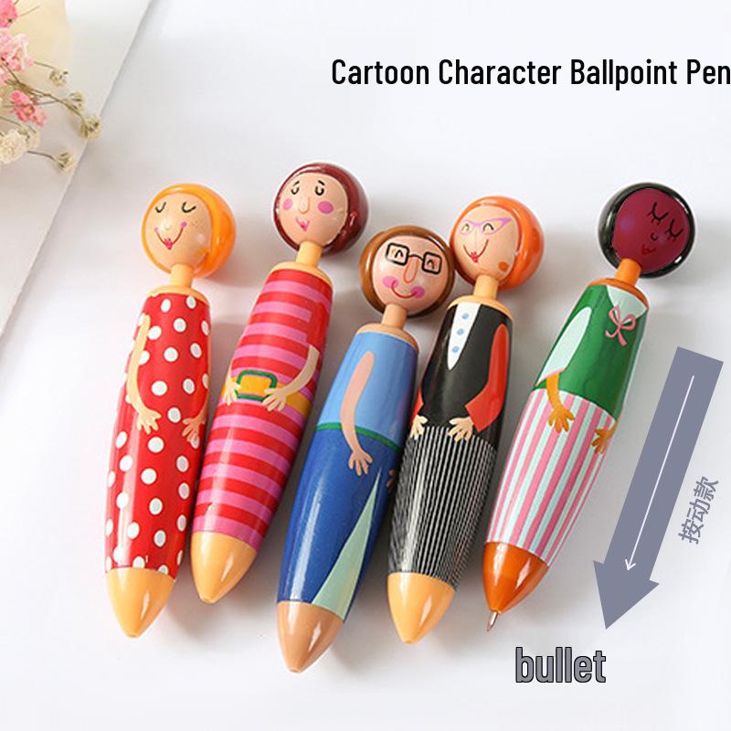 Шариковая ручка с мультяшной фигуркой для школьников и офиса Random Cartoon Figure Pen