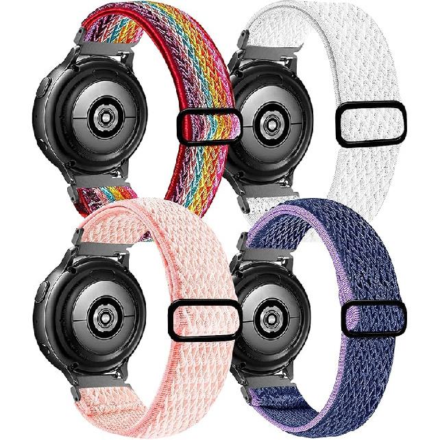 20mm Stretchy Band Compatible with Samsung Galaxy Watch 5/4/6 40mm 44mm/Watch 5 Pro 45mm/Watch 4 Classic 42mm 46mm/Watch 3 41mm/Galaxy Watch