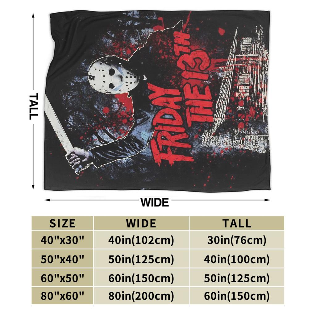שישי יום שישי ה-13 ג'ייסון וורהיס שמיכה פיקניק פלנל מצעים כיסויים לחוץ חם מותאם אישית DIY איכותי כיסוי מיטה מתנה